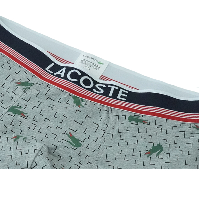 Boxer Lacoste Hombre Prints Colors Gris Verde